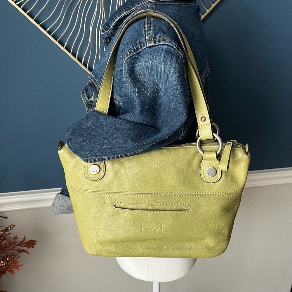Fossil Women's Green Leather Bag